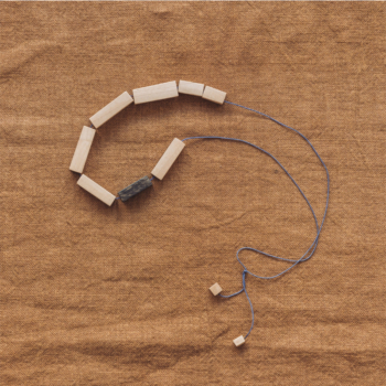 Natural Wood Bead Necklace