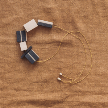 Bog Oak and Plane Wood Necklace