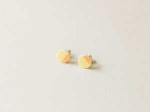Lemon Peach Round Studs