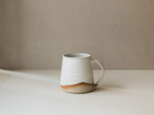 White Scallop Dipped Cup