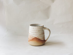 White Scallop Dipped Cup