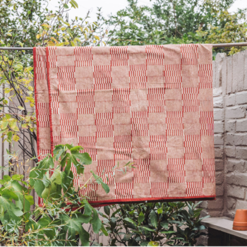 Geometric Madder Throw